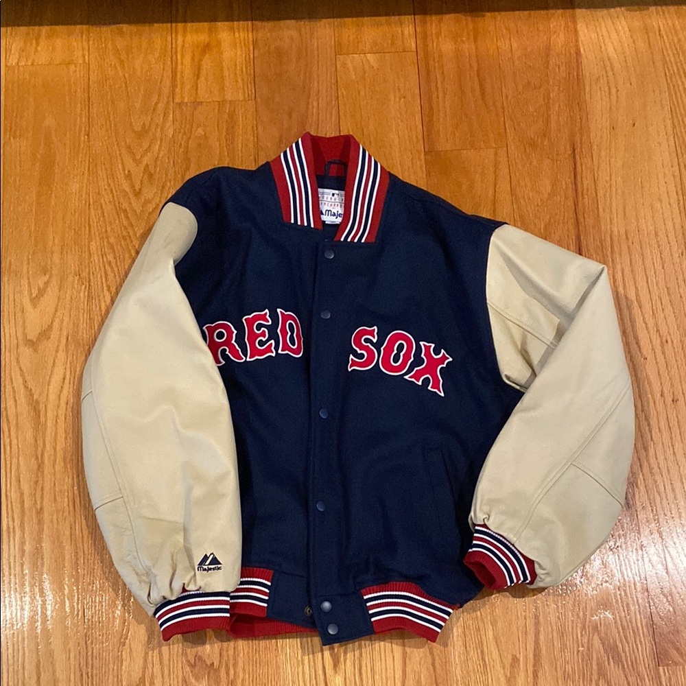 Majestic Brand Red Sox Varsity Jacket worn once!